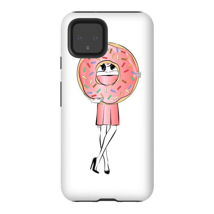 Pixel 4 StrongFit Donut Girl by Martina