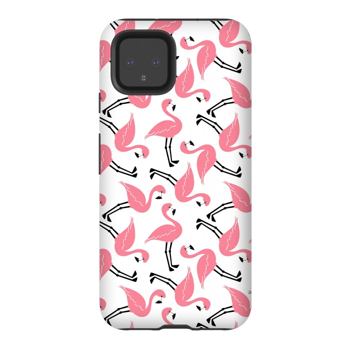 Pixel 4 StrongFit Flamingos by Martina