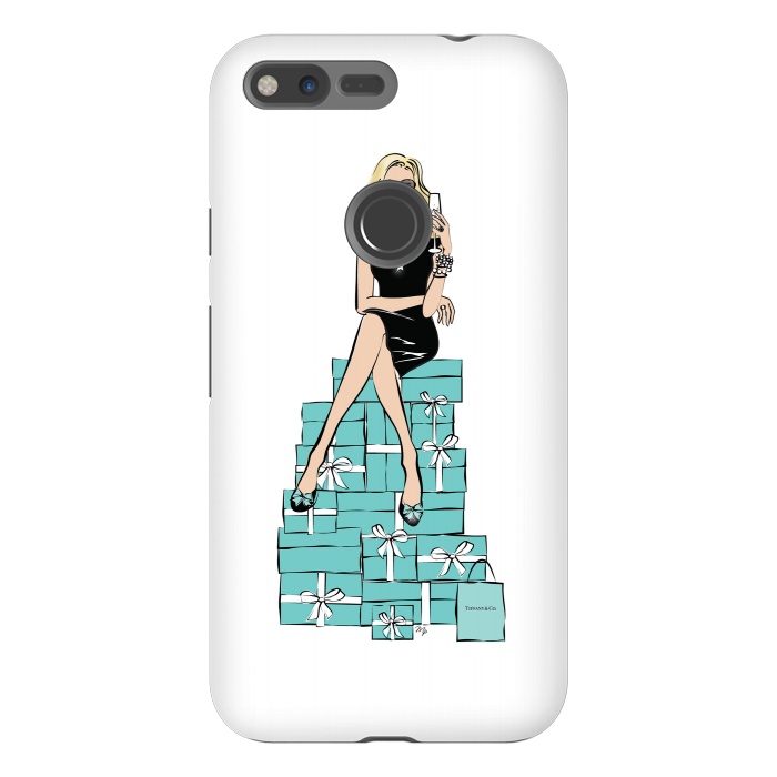 Pixel XL StrongFit Tiffany's Blue Girl by Martina