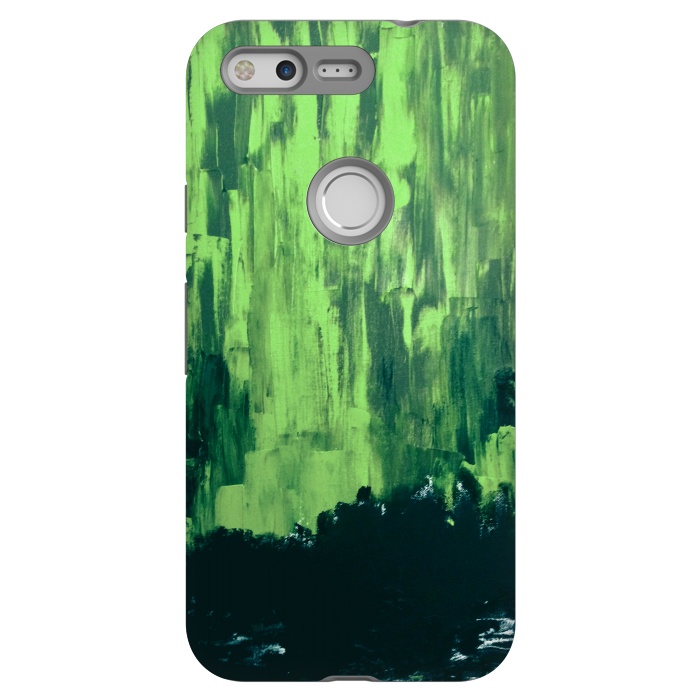 Pixel StrongFit Lime Green Northern Lights by ANoelleJay