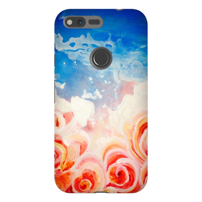 Pixel XL StrongFit Peachy Roses by ANoelleJay