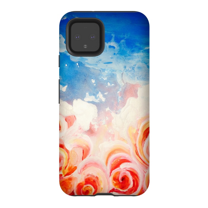 Pixel 4 StrongFit Peachy Roses by ANoelleJay
