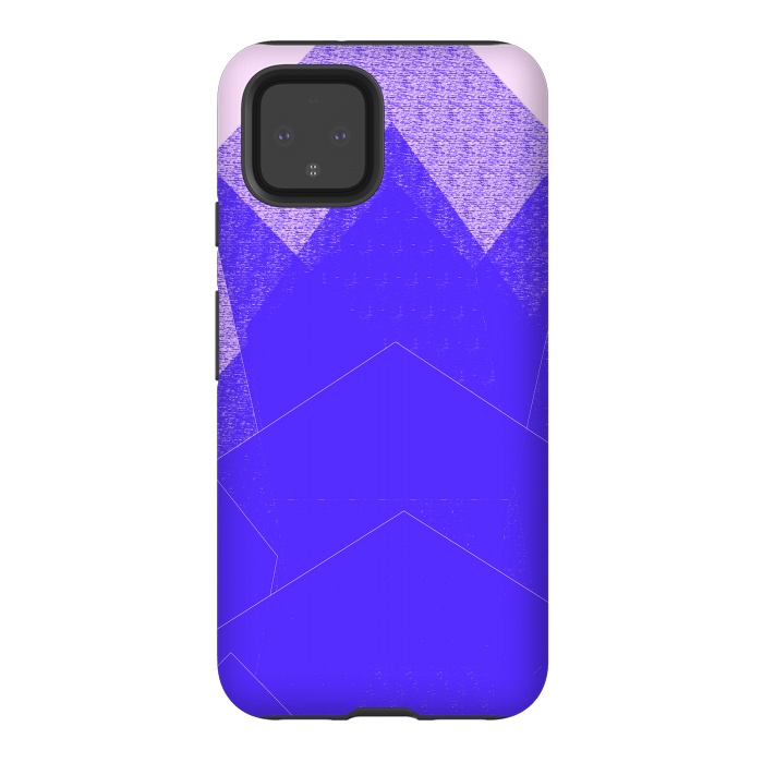 Pixel 4 StrongFit Sunset Mountain Blue by ANoelleJay