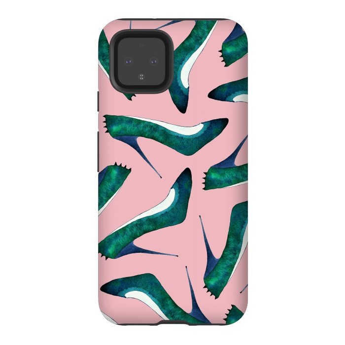 Pixel 4 StrongFit Green With Envy Pink by Amaya Brydon