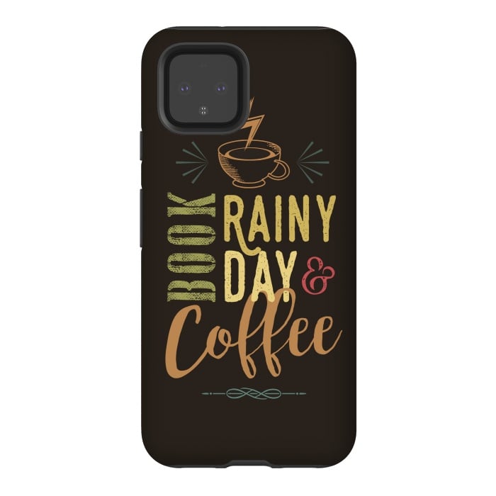 Pixel 4 StrongFit Book, Rainy Day & Coffee (a master blend) by Dellán