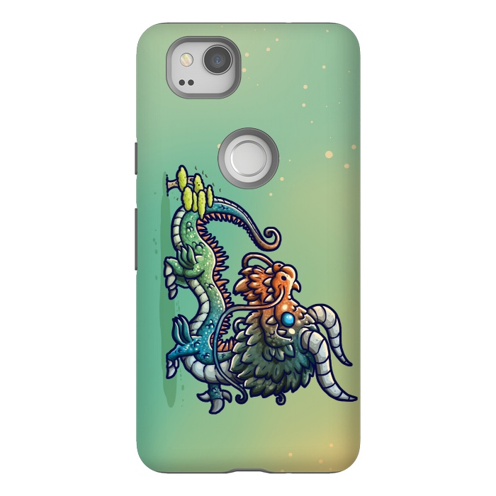 Pixel 2 StrongFit Cute Chinese Dragon by Q-Artwork
