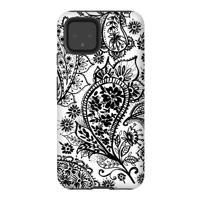 Pixel 4 StrongFit Ink paisley by Laura Grant