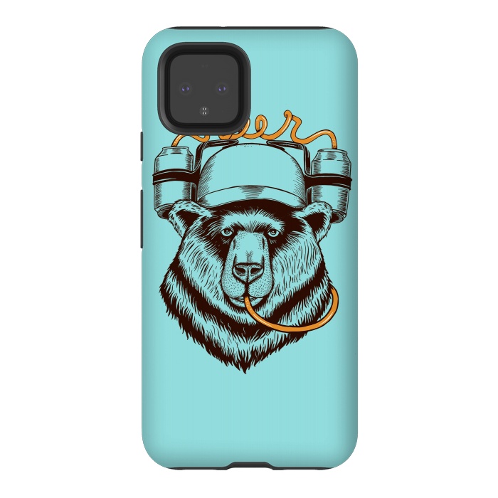 Pixel 4 StrongFit BEAR LOVE BEER by Coffee Man