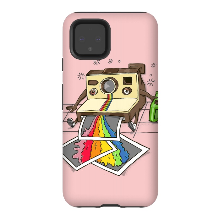 Pixel 4 StrongFit DRUNK CAMERA ROSE by Coffee Man