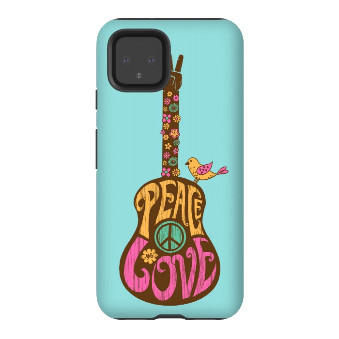 Pixel 4 StrongFit Peace and love by Coffee Man