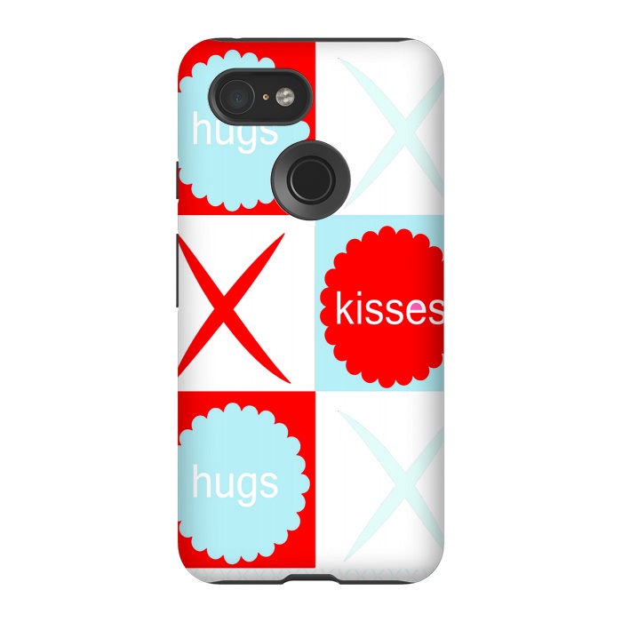 Pixel 3 StrongFit Hugs & Kissies by Bettie * Blue