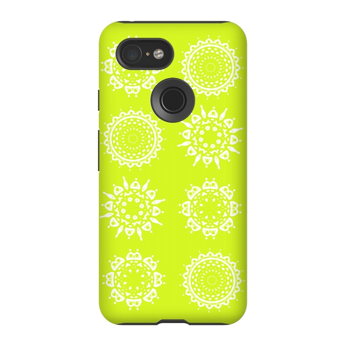 Pixel 3 StrongFit Oh Chartreuse! by Bettie * Blue