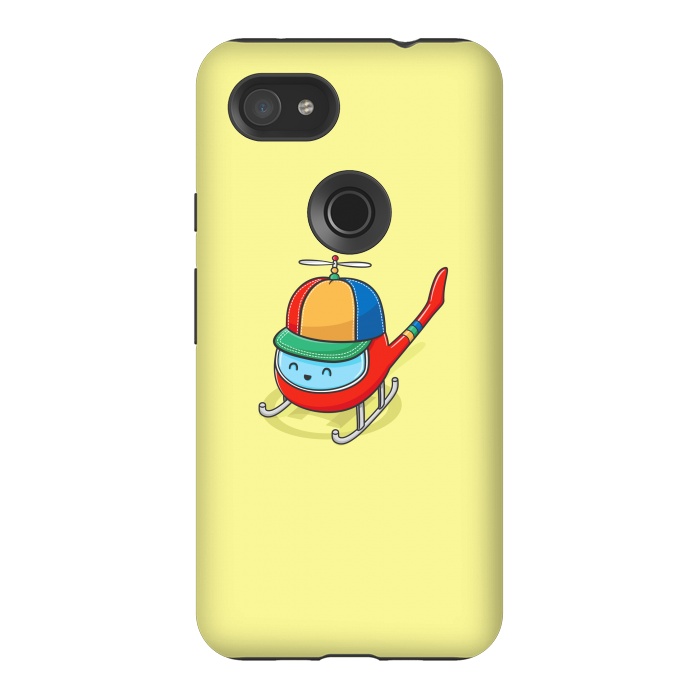 Pixel 3AXL StrongFit Happy Copter by Xylo Riescent