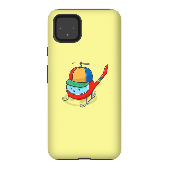Pixel 4XL StrongFit Happy Copter by Xylo Riescent