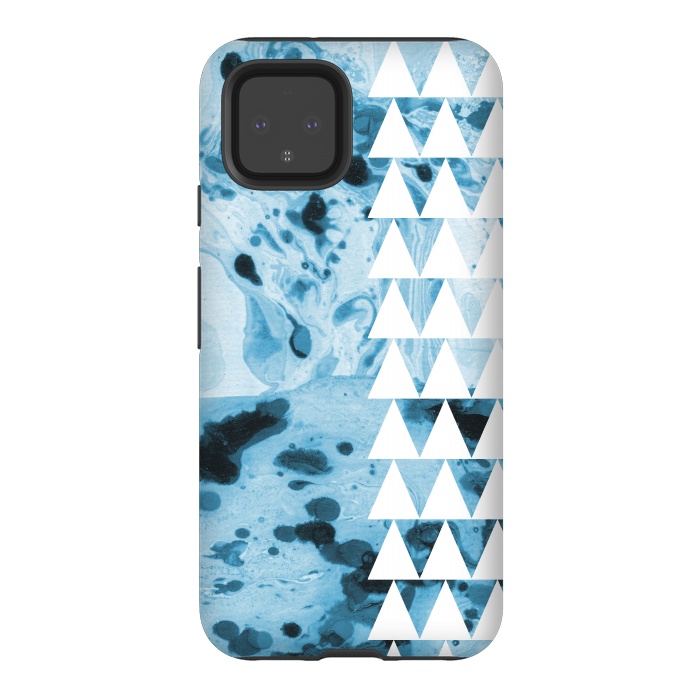 Pixel 4 StrongFit Marble triangles by Laura Grant