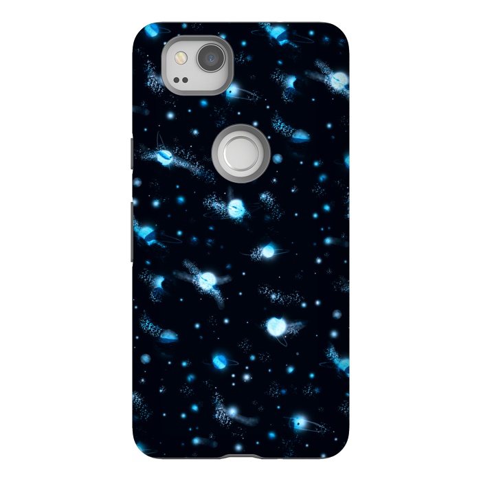 Pixel 2 StrongFit marble night sky by Laura Grant
