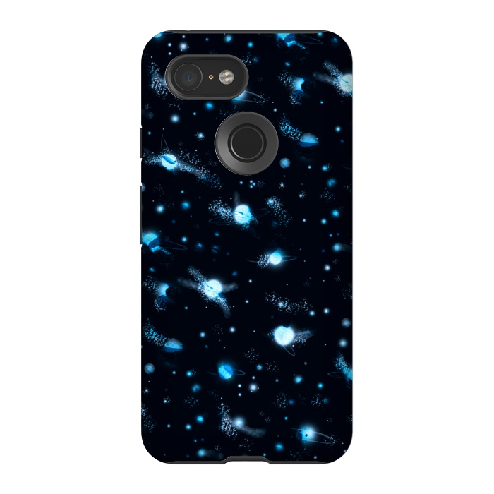 Pixel 3 StrongFit marble night sky by Laura Grant