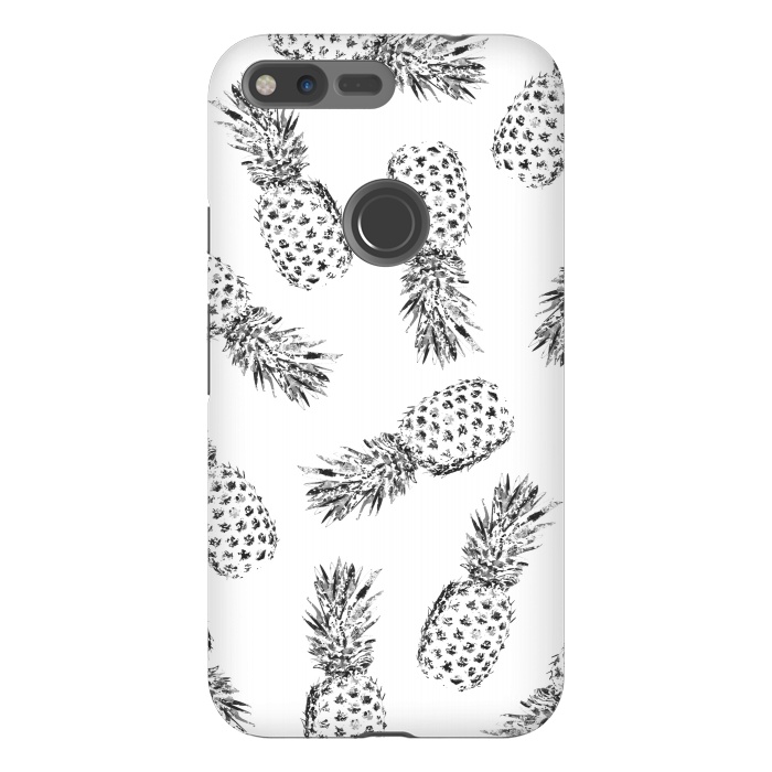 Pixel XL StrongFit Pineapples black and white by Rui Faria