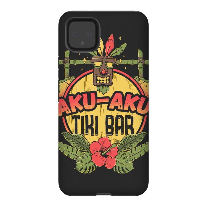 Pixel 4XL StrongFit Aku Aku - Tiki Bar by Ilustrata
