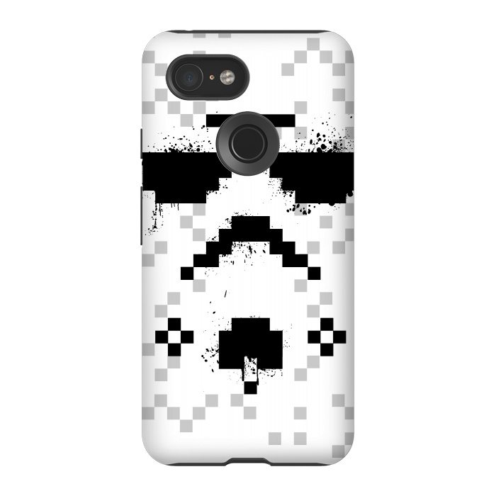 Pixel 3 StrongFit 8-bit Trooper - Black by Sitchko