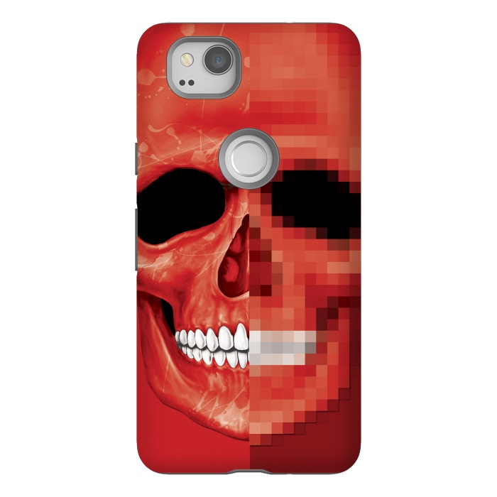 Pixel 2 StrongFit Red Skull by Sitchko
