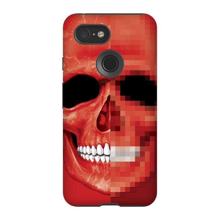 Pixel 3 StrongFit Red Skull by Sitchko