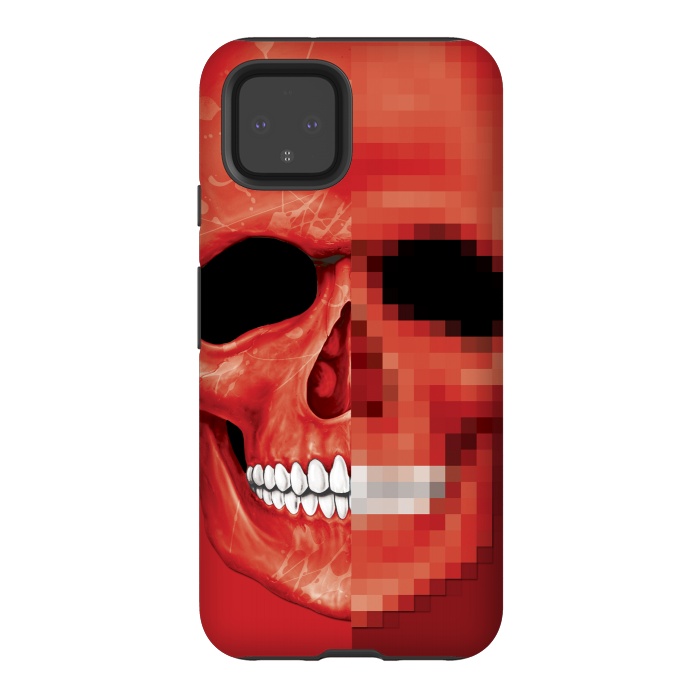 Pixel 4 StrongFit Red Skull by Sitchko