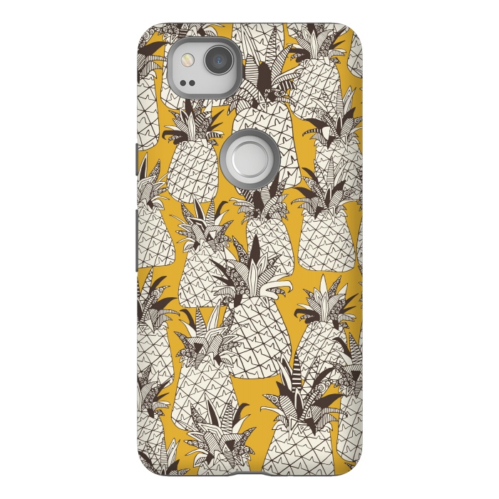 Pixel 2 StrongFit Pineapple Sunshine by Sharon Turner
