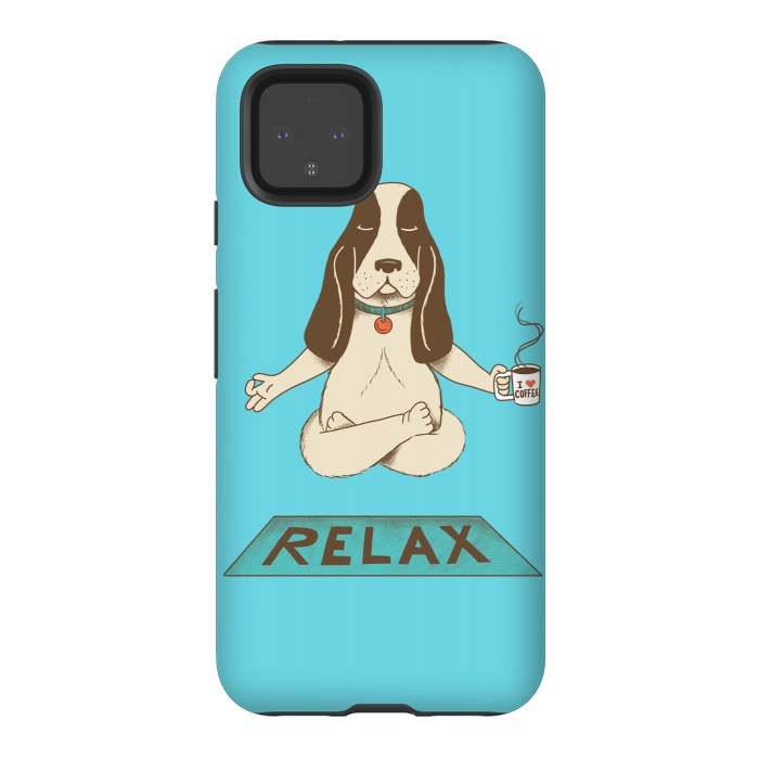 Pixel 4 StrongFit Dog Relax by Coffee Man