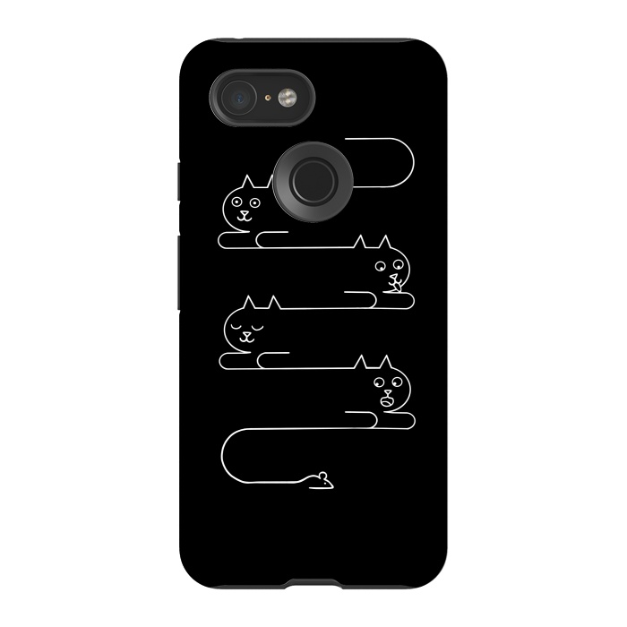 Pixel 3 StrongFit Cats Line by Coffee Man