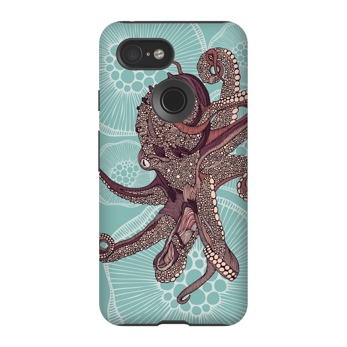 Pixel 3 StrongFit Octopus by Valentina Harper