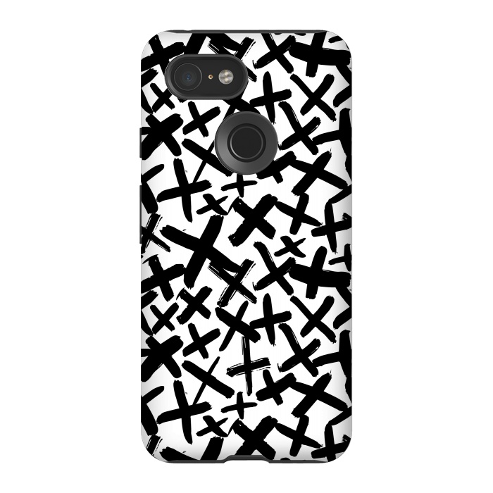 Pixel 3 StrongFit Black and white kisses by Laura Grant