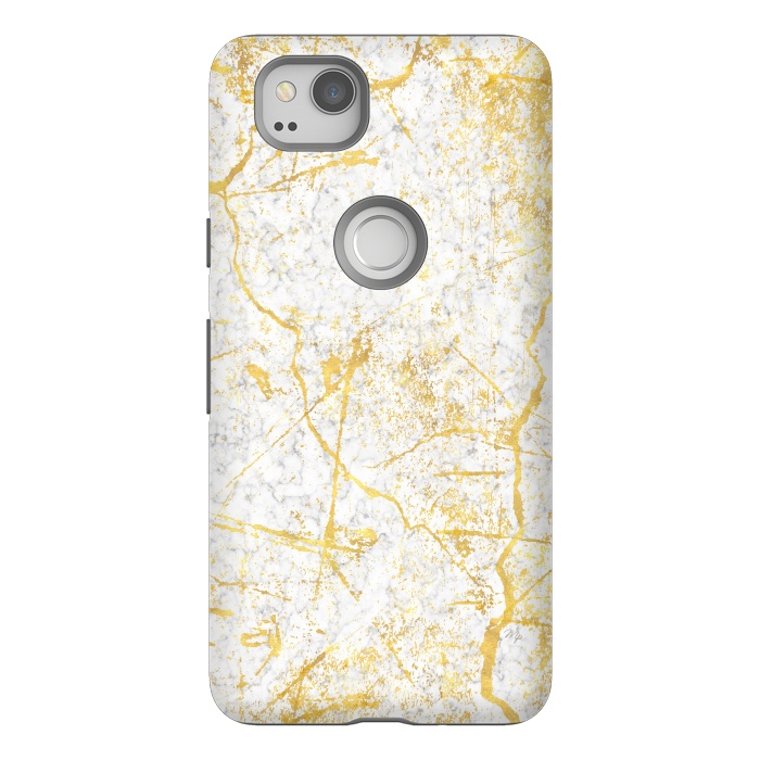 Pixel 2 StrongFit Golden Marble by Martina