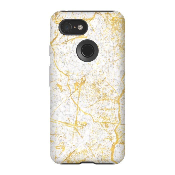 Pixel 3 StrongFit Golden Marble by Martina