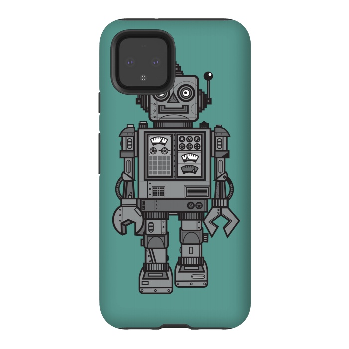 Pixel 4 StrongFit A Vintage Robot Friend by Wotto
