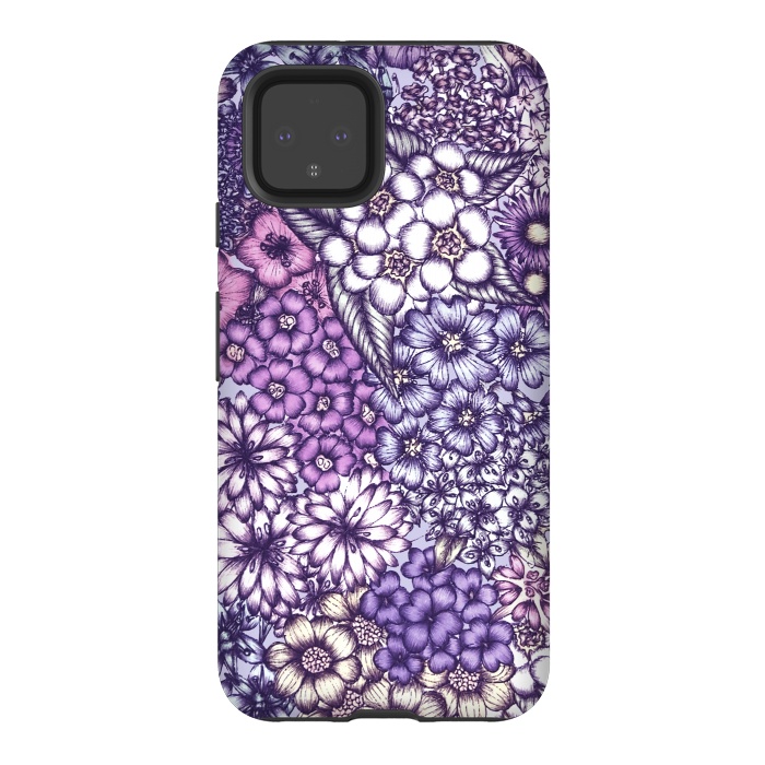 Pixel 4 StrongFit Faded Blossoms by ECMazur 