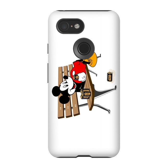Pixel 3 StrongFit Mickey Mouse Drinking Star Wars Beer by Alisterny