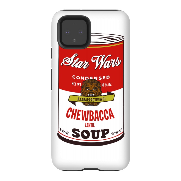 Pixel 4 StrongFit Star Wars Campbells Soup Chewbacca by Alisterny