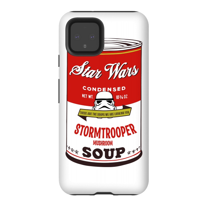 Pixel 4 StrongFit Star Wars Campbells Soup Stormtrooper by Alisterny