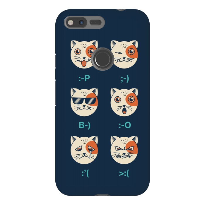 Pixel XL StrongFit Cat Emoticon by Coffee Man