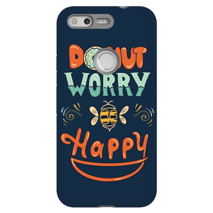 Pixel StrongFit Donut Worry Be Happy by Coffee Man