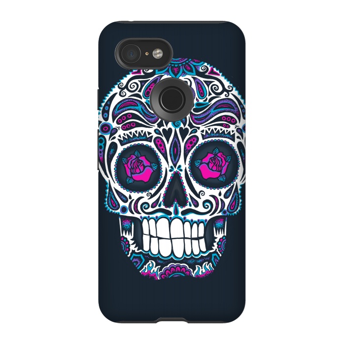 Pixel 3 StrongFit Calavera IV Neon  by Wotto