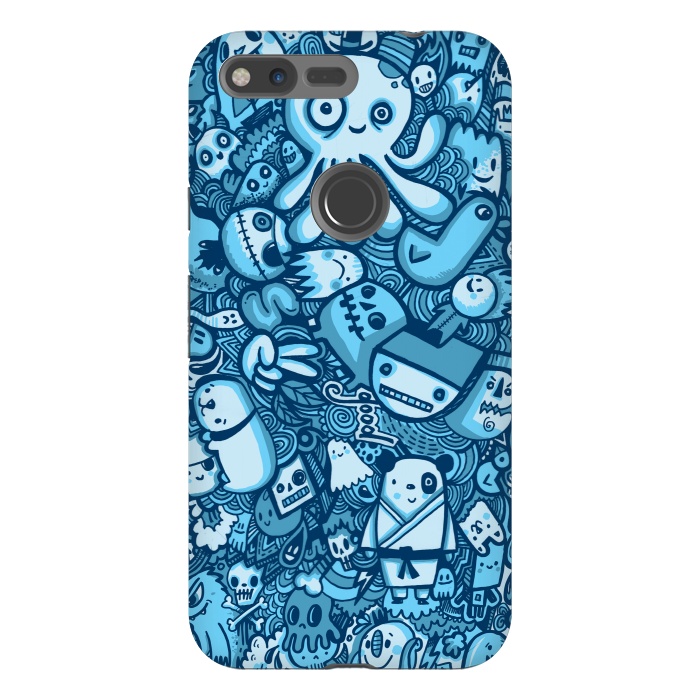 Pixel XL StrongFit Raindrops and Doodles by Wotto