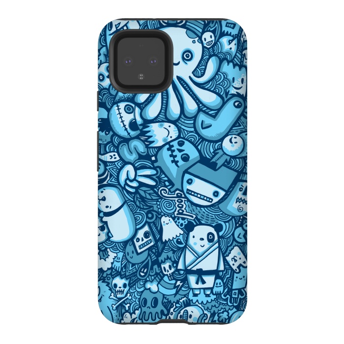 Pixel 4 StrongFit Raindrops and Doodles by Wotto
