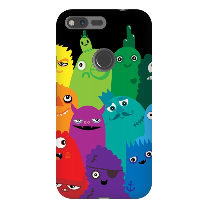 Pixel XL StrongFit Phone full of Monsters by Wotto