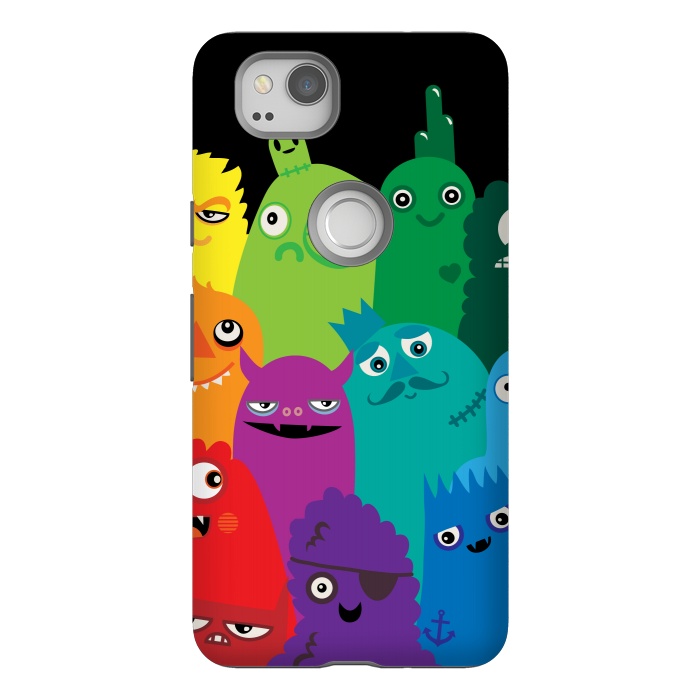 Pixel 2 StrongFit Phone full of Monsters by Wotto