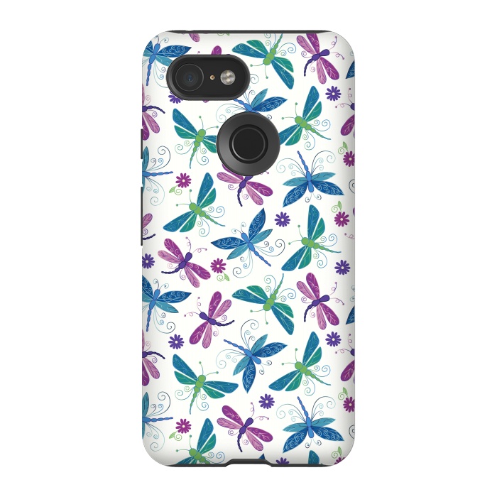 Pixel 3 StrongFit Dragonflies by TracyLucy Designs