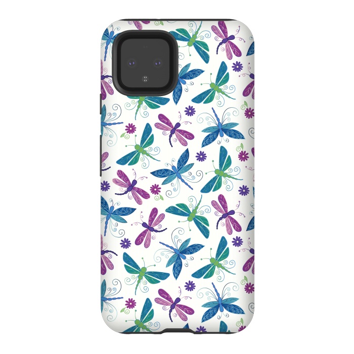 Pixel 4 StrongFit Dragonflies by TracyLucy Designs