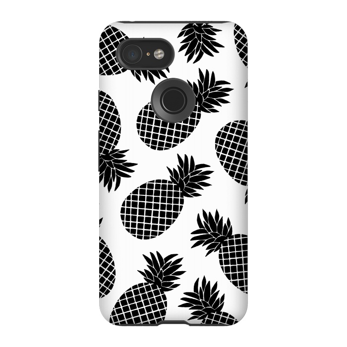 Pixel 3 StrongFit Pineapple In Black  by Amaya Brydon