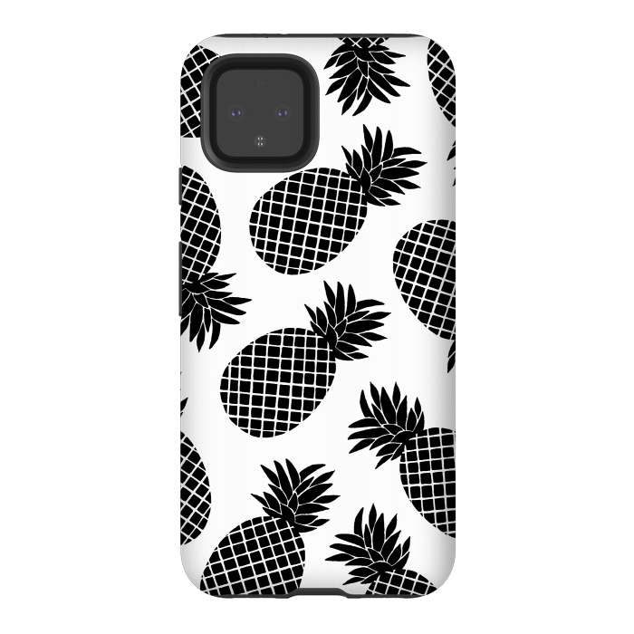 Pixel 4 StrongFit Pineapple In Black  by Amaya Brydon